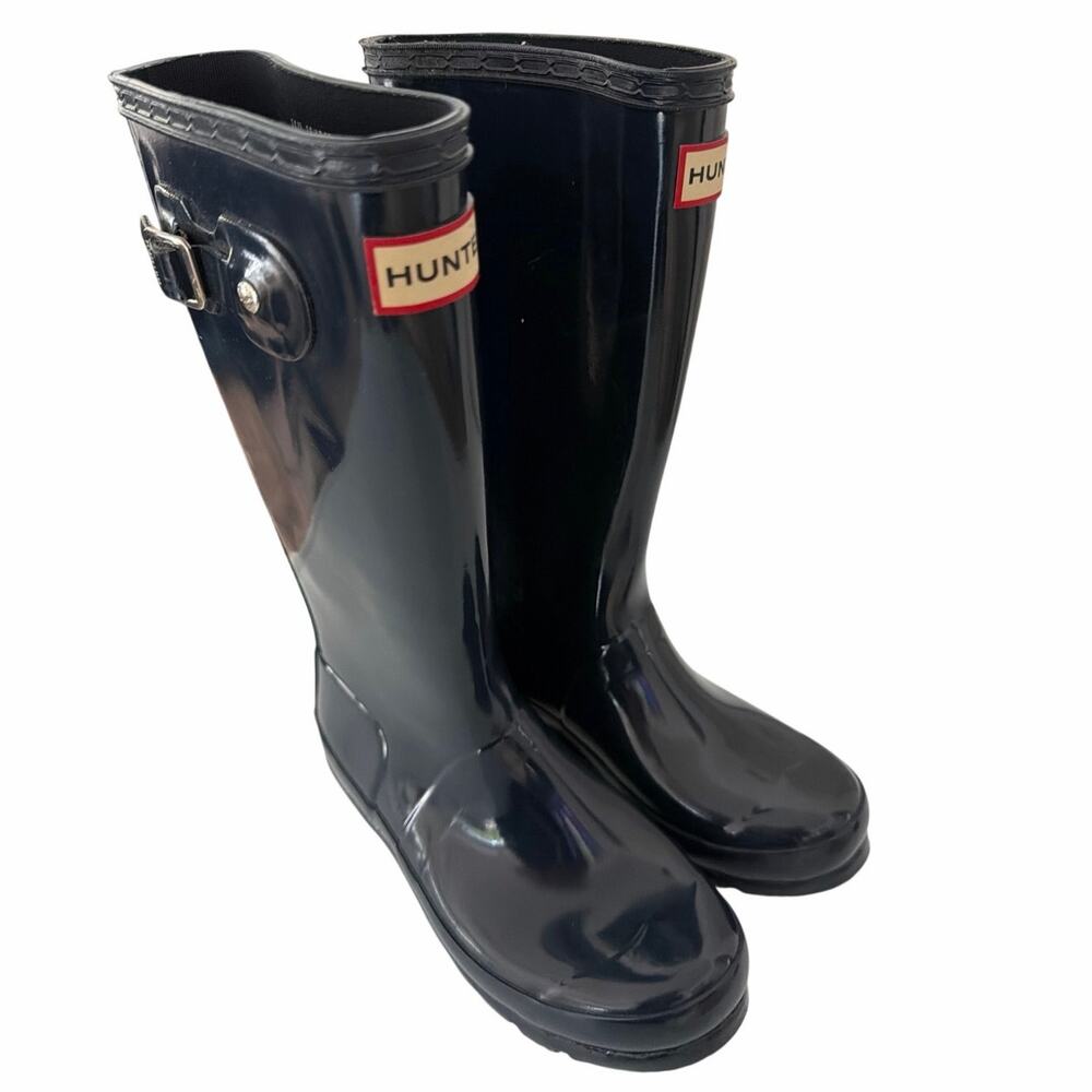 Hunter kids Navy blue rain boots size 2B